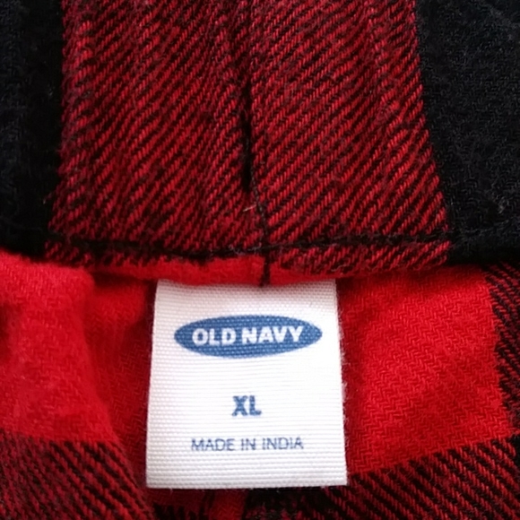 Old Navy Buffalo Plaid Pajama Pants XL Red Black - Picture 3 of 10